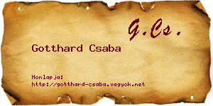 Gotthard Csaba névjegykártya